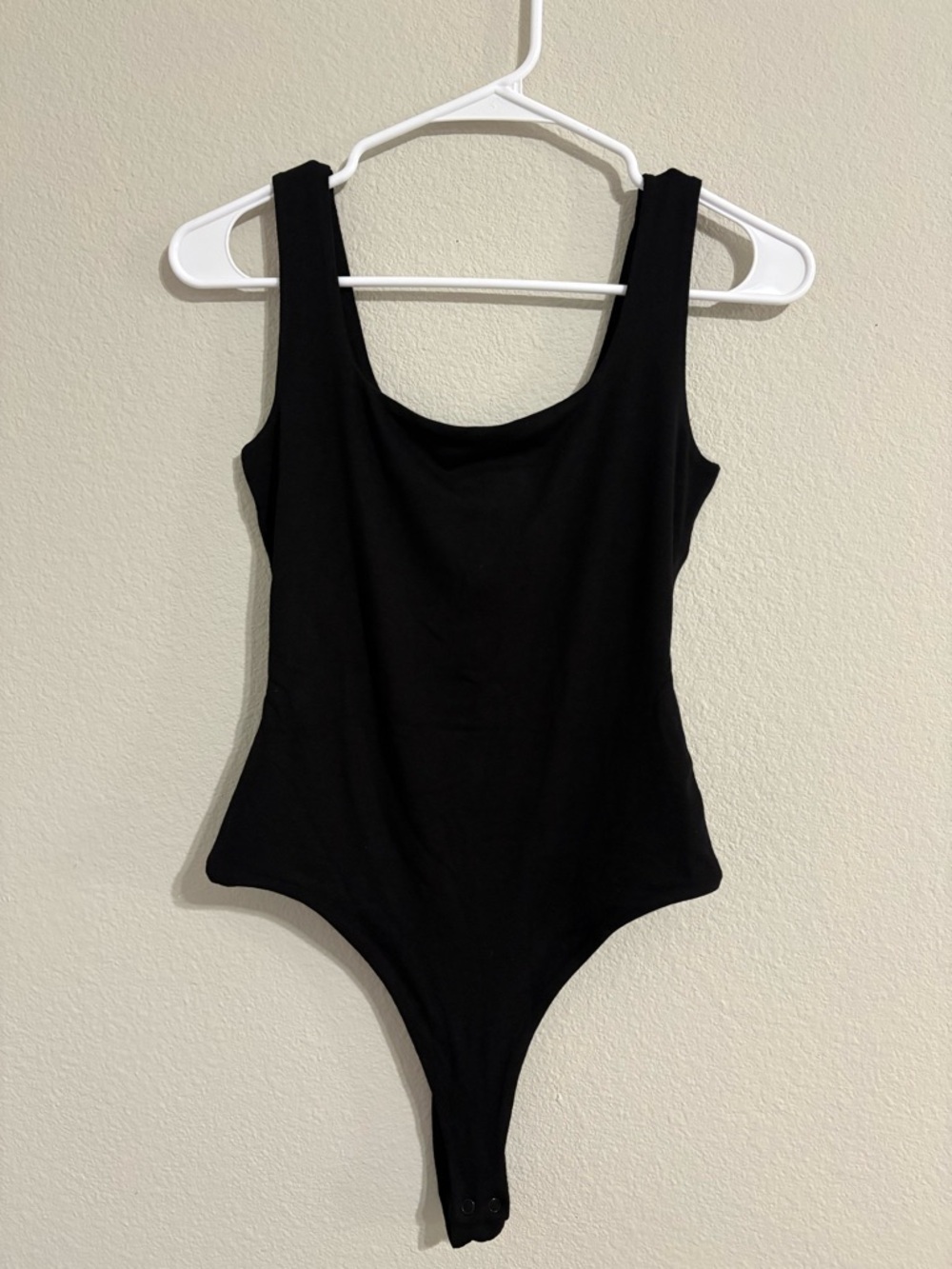 naked wardrobe Black Scoop Neck One-Piece Bodysuit